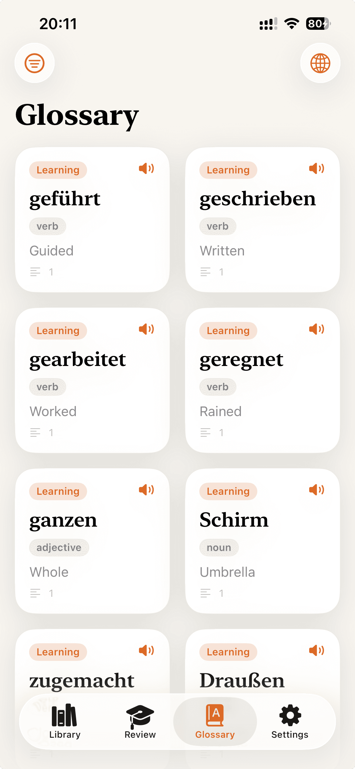 oqou Pro: cloud-powered explanations, voices, and covers.